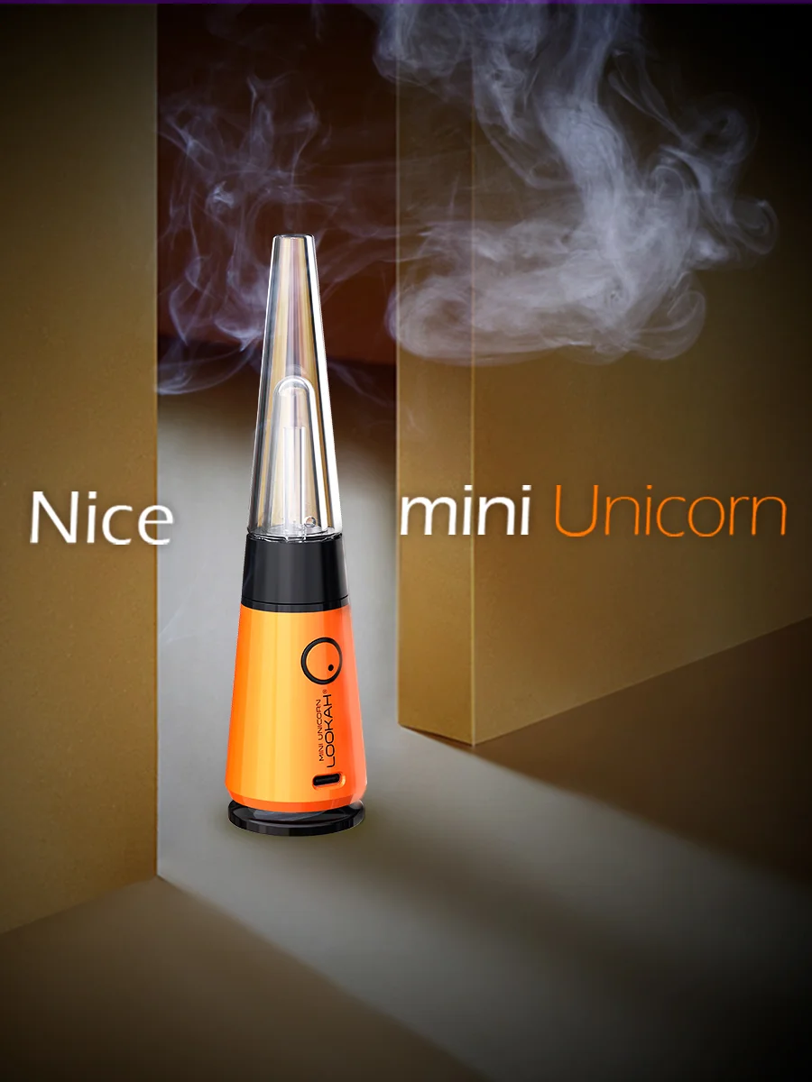 LOOKAH Unicorn Mini Electric Dab Rig | Vaporizer, Color: Orange, 2 image