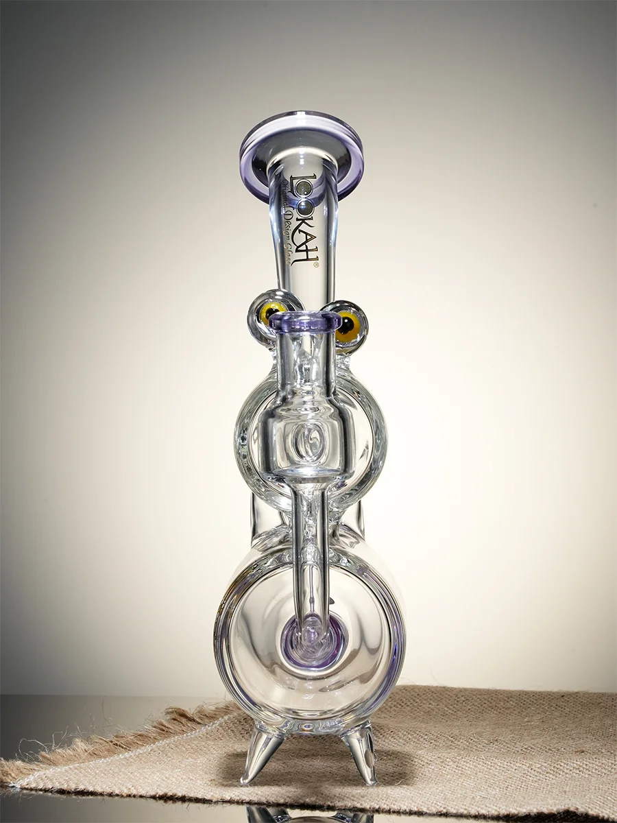Purple Cute Recycler Double Chamber Percolator Water Pipe Purple Cute Recycler Double Chamber Percolator Water Pipe