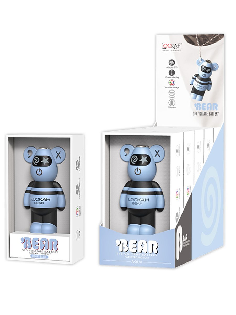 Lookah Bear Cute 510 Battery, Color: Cyan, 7 image Lookah Bear Cute 510 Battery, Color: Cyan, 7 image
