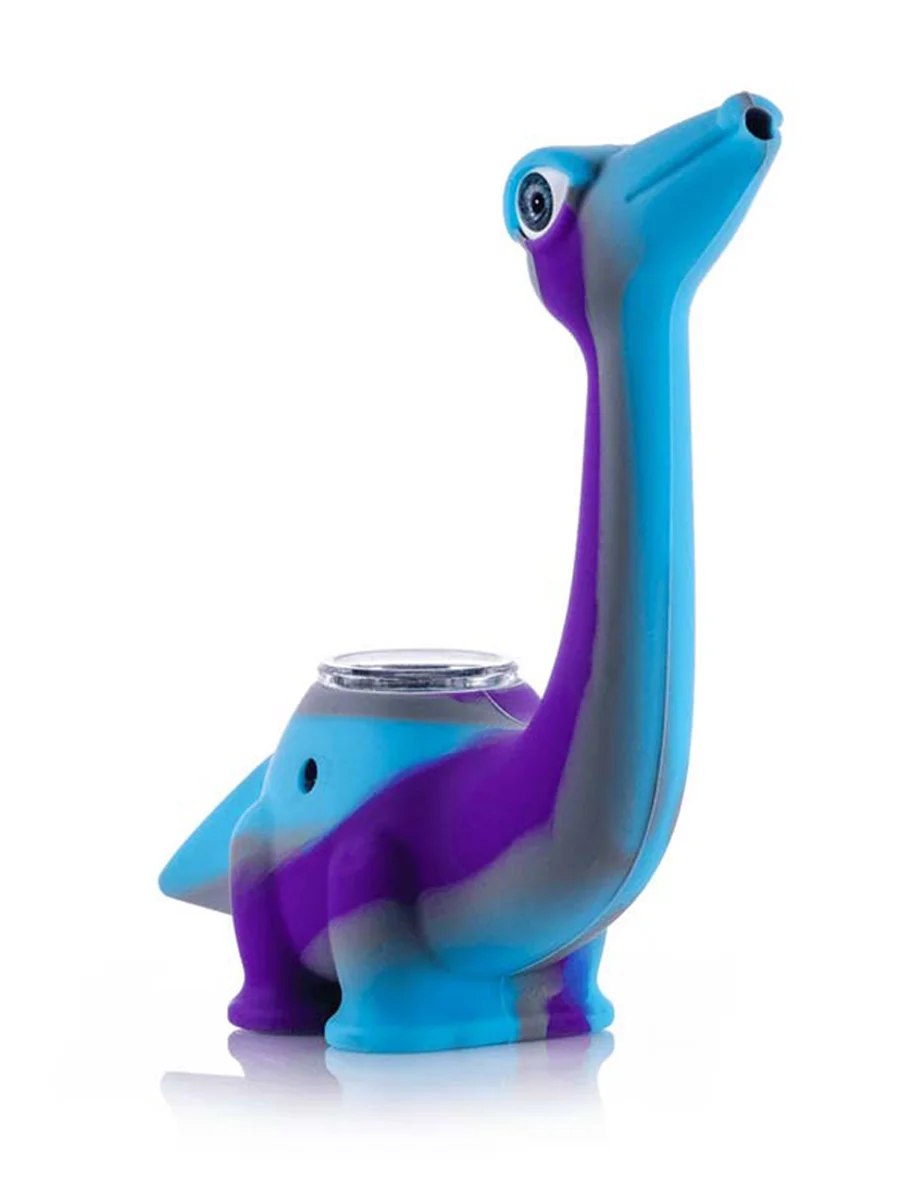 Dinosaur Silicone Hand Pipe With Glass Bowl Dinosaur Silicone Hand Pipe With Glass Bowl