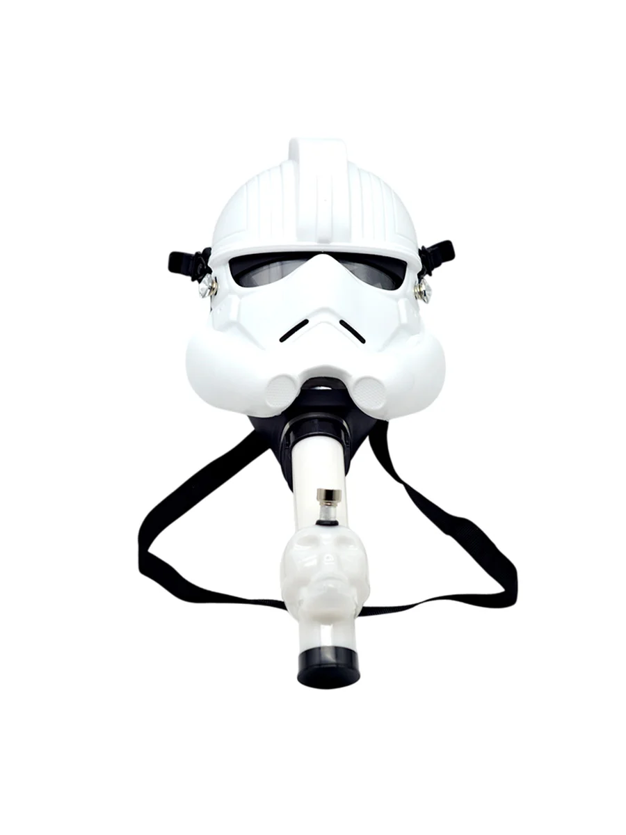White Stormtrooper Gas Mask Bong