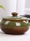 Windproof Ceramic Ashtray, Color: Green