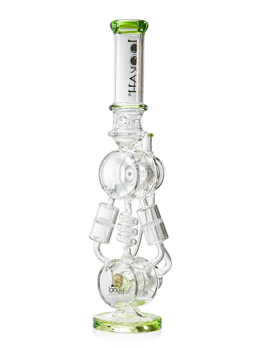 12" Ice Double Chamber Bong | Honeycomb Percolator | Green 12" Ice Double Chamber Bong | Honeycomb Percolator | Green