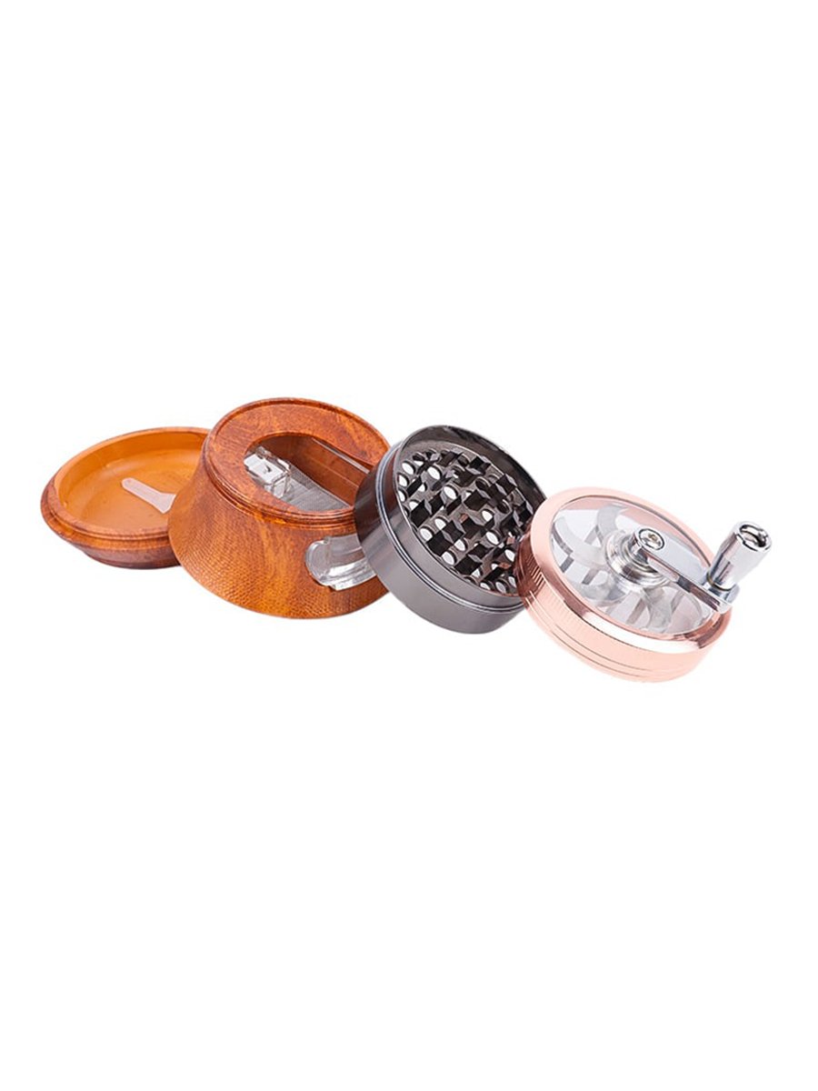 Hand Crank Wood Grain Herb Grinder