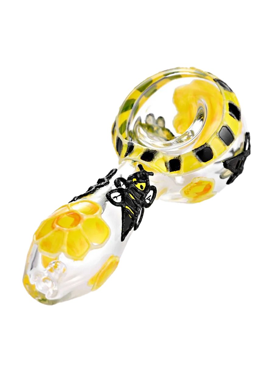 Transparent Bee Glass Pipe