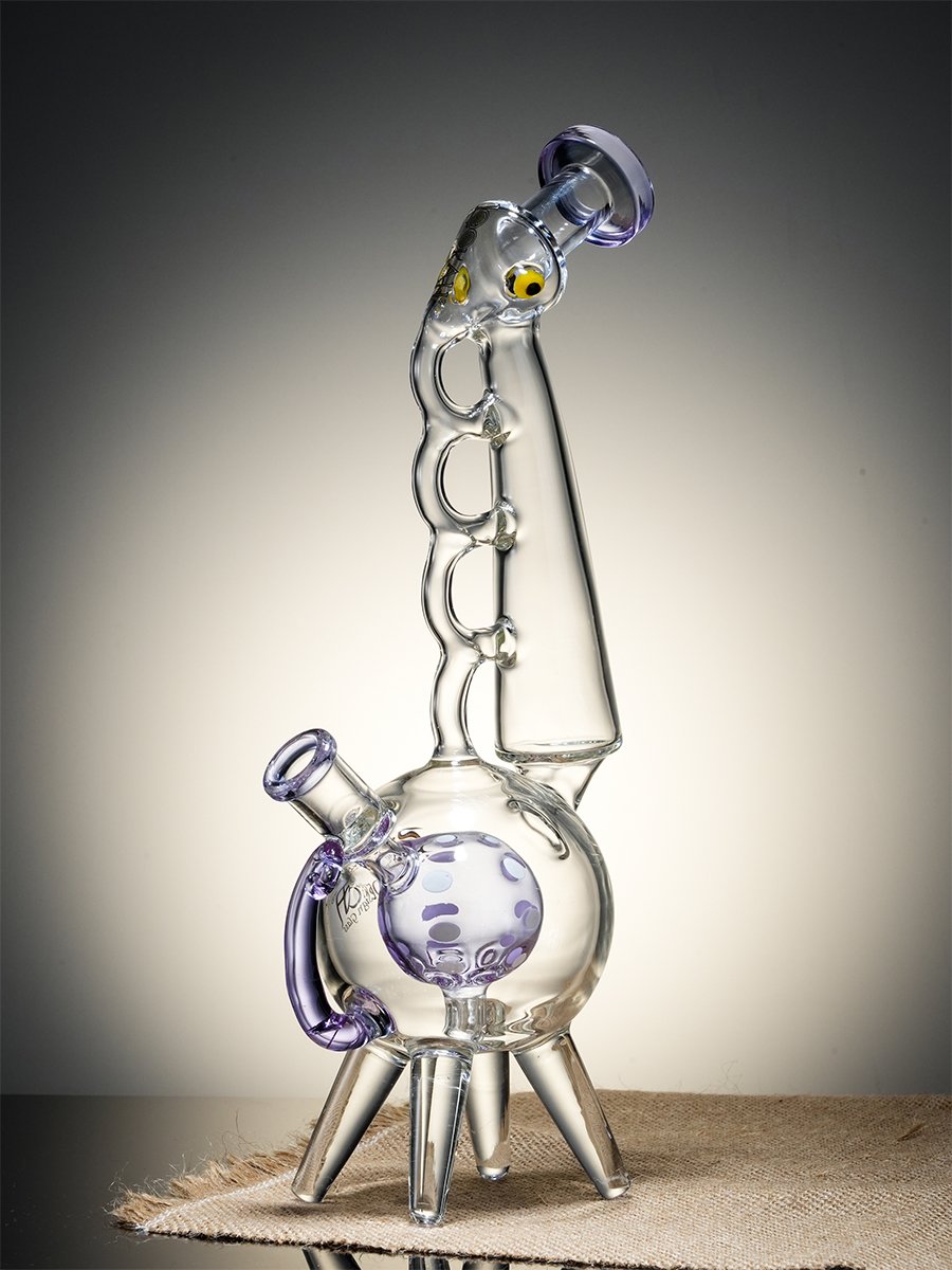 Purple Cool Recycler Giraffe Water Pipe