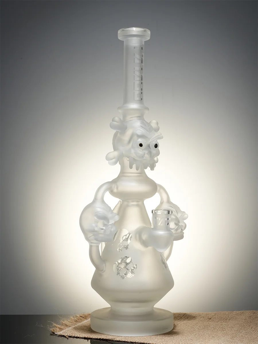Lookah Bong 15" Cool Frosted Skull Beaker Glass Water Pipe7 Lookah Bong 15" Cool Frosted Skull Beaker Glass Water Pipe7
