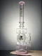 Lookah Bong 21" Glass Recycler Super Filtration Ice Water Pipe, Colors: Pink