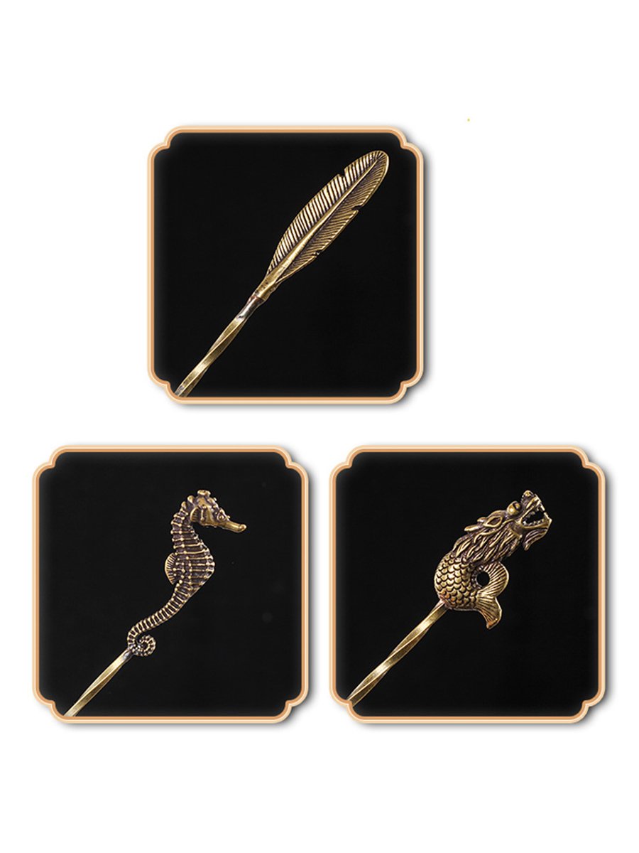 Retro Brass Cigar Pin, Type: Dragonfish , 3 image Retro Brass Cigar Pin, Type: Dragonfish , 3 image