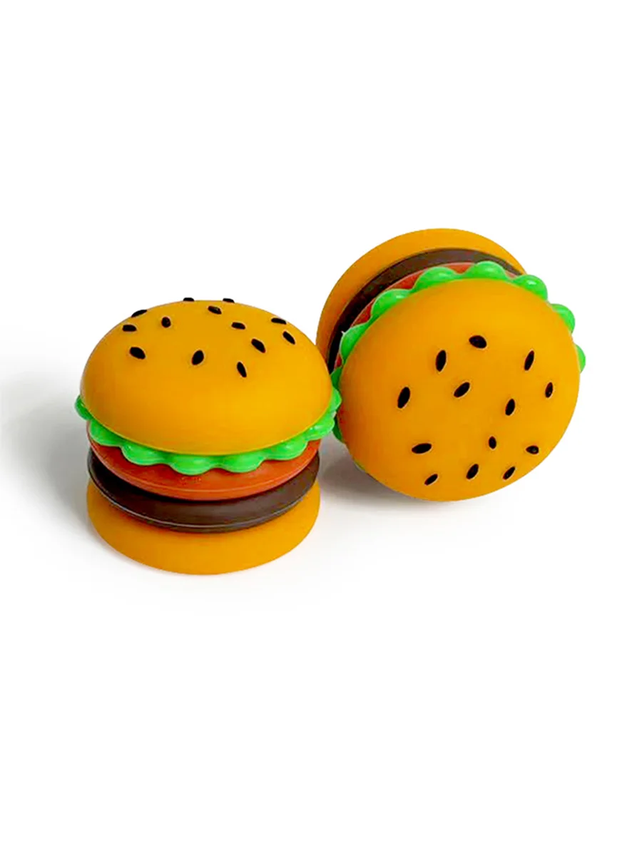 2PCS 5ml Hamburger Silicone Wax Container 2PCS 5ml Hamburger Silicone Wax Container