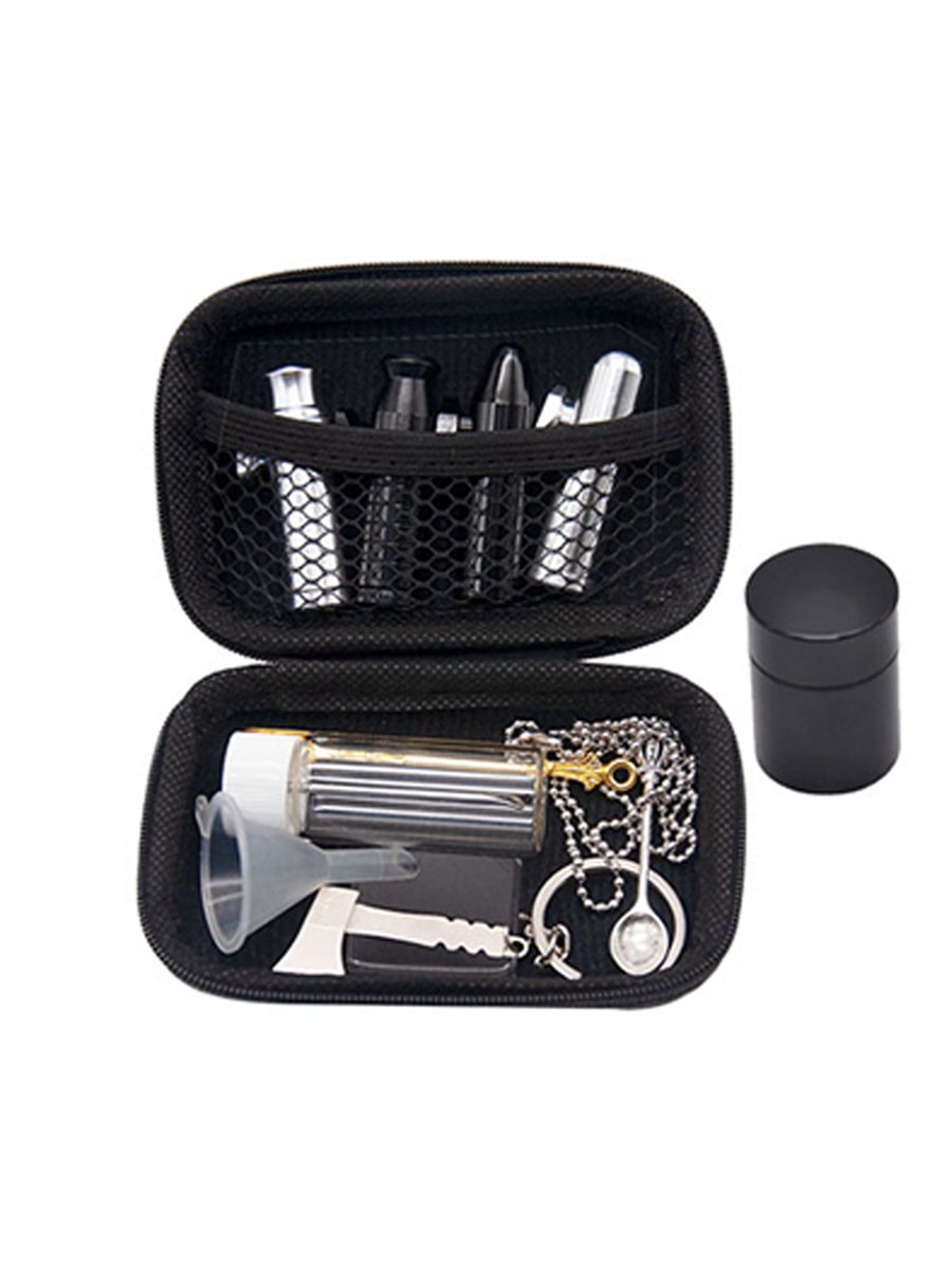 Black Metal Snuff Bottle Set Black Metal Snuff Bottle Set