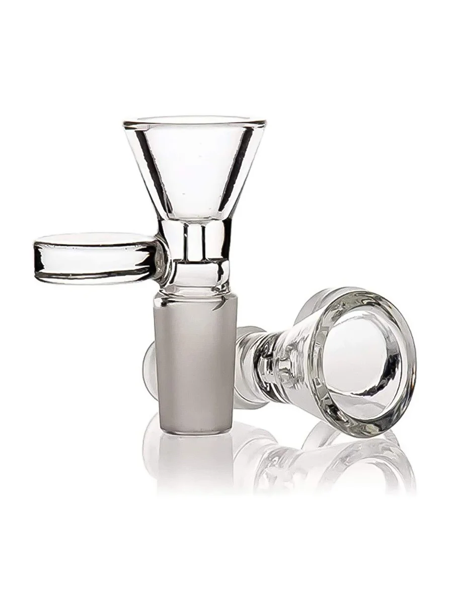 2PCS 14MM Clear Funnel Glass Bong Bowl 2PCS 14MM Clear Funnel Glass Bong Bowl