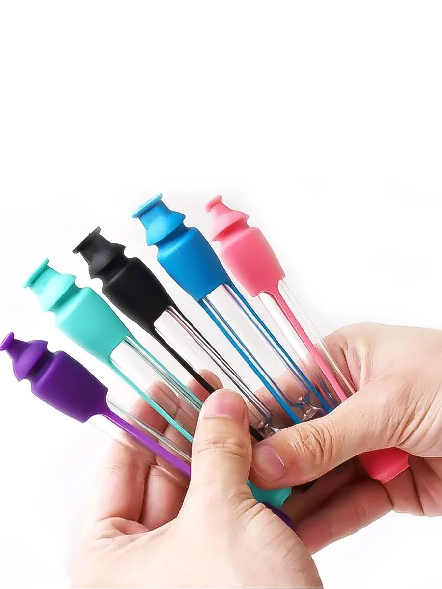 2PCS Glass One Hitter Smoking Pipe 2PCS Glass One Hitter Smoking Pipe