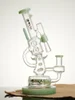 Lookah Bong 10" Cool Recycler Klein Handgun Water Pipe Clear Green, Colors: Clear Green