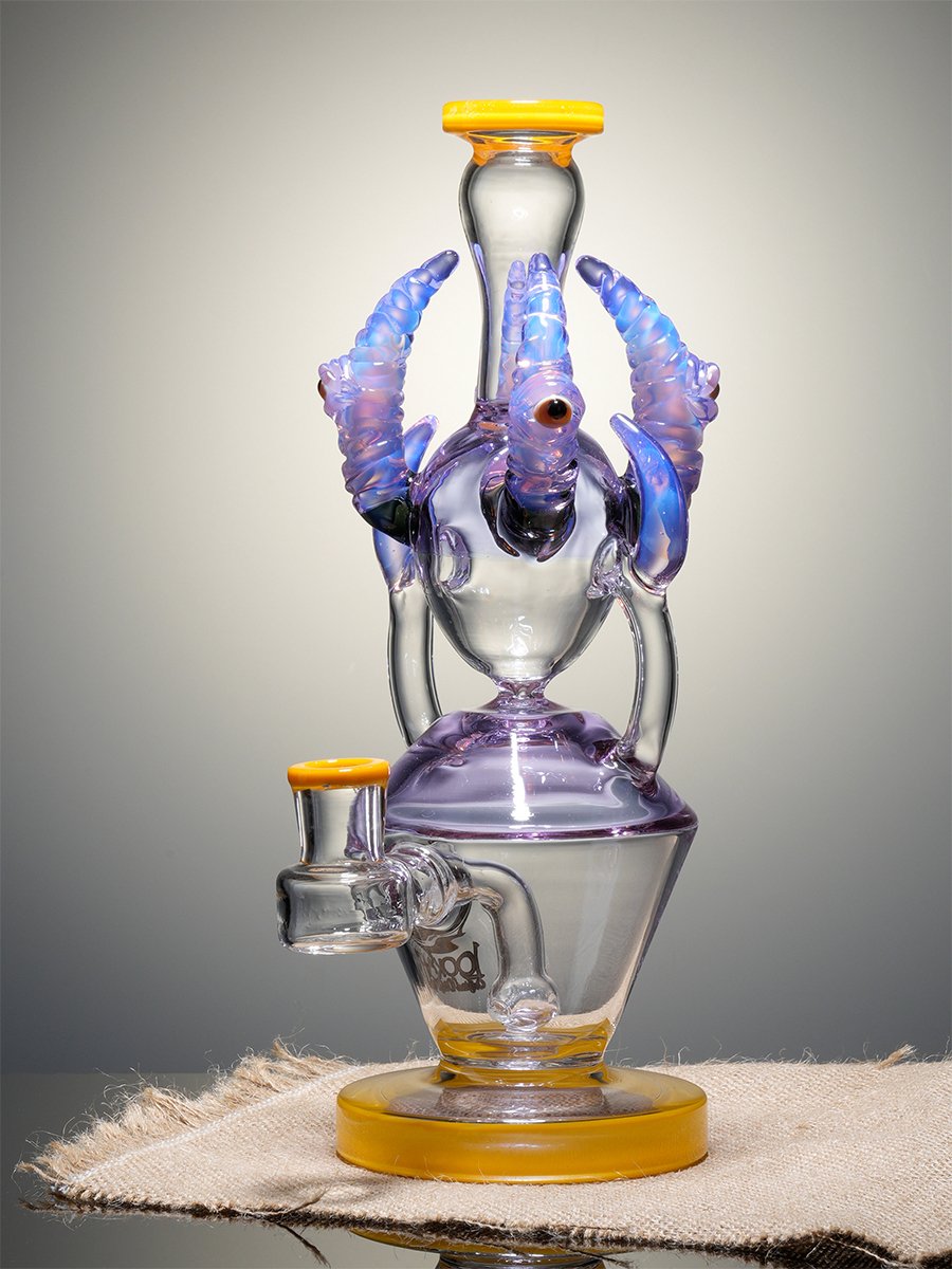 Lookah 10" Cool colorful Ox horn Glass Bong, Color: Green, 12 image Lookah 10" Cool colorful Ox horn Glass Bong, Color: Green, 12 image