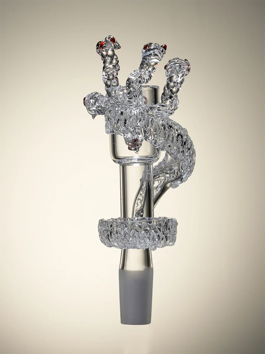 14MM Male 90° Cool Hydra Inspired Quartz Banger, 5 image 14MM Male 90° Cool Hydra Inspired Quartz Banger, 5 image