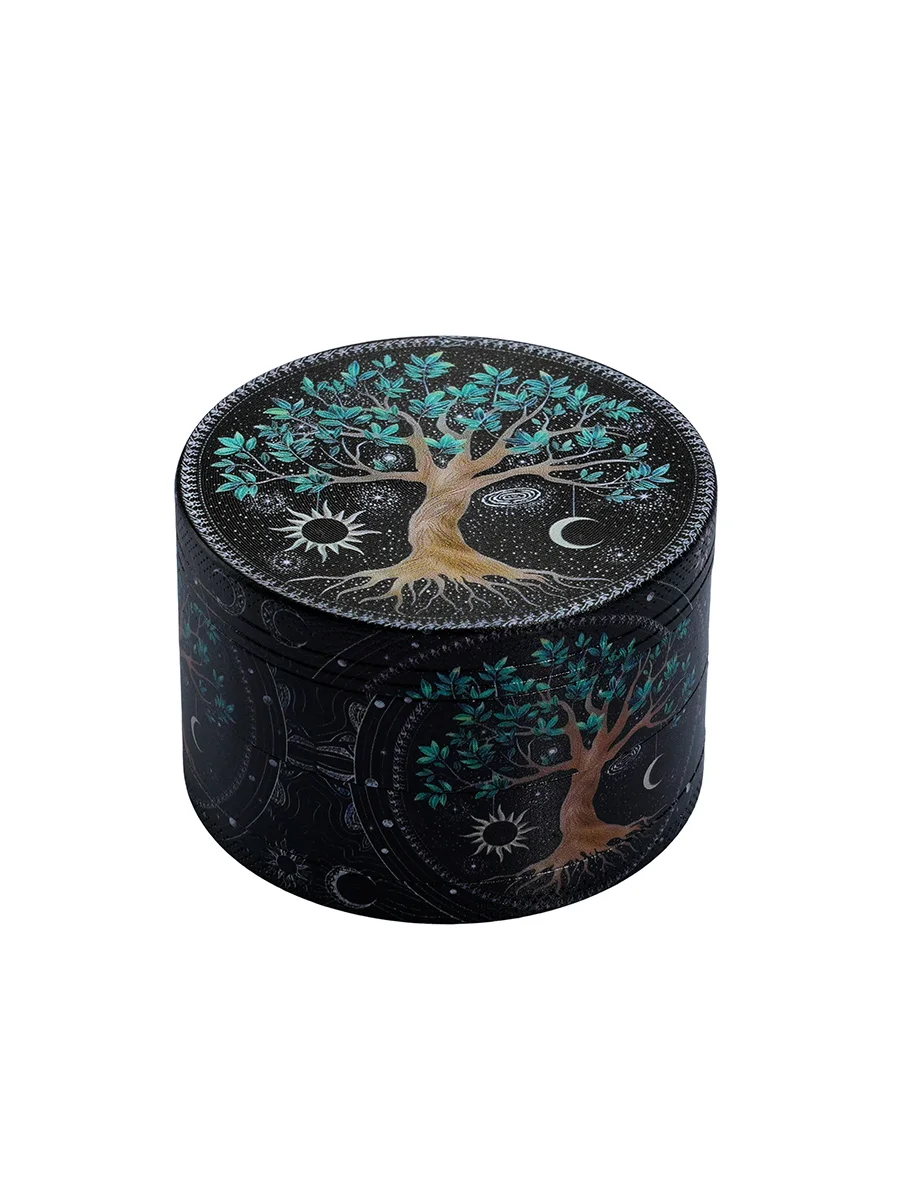 Cool Tree of Life Metal Herb Grinder - 4 Piece with kief catcher Cool Tree of Life Metal Herb Grinder - 4 Piece with kief catcher