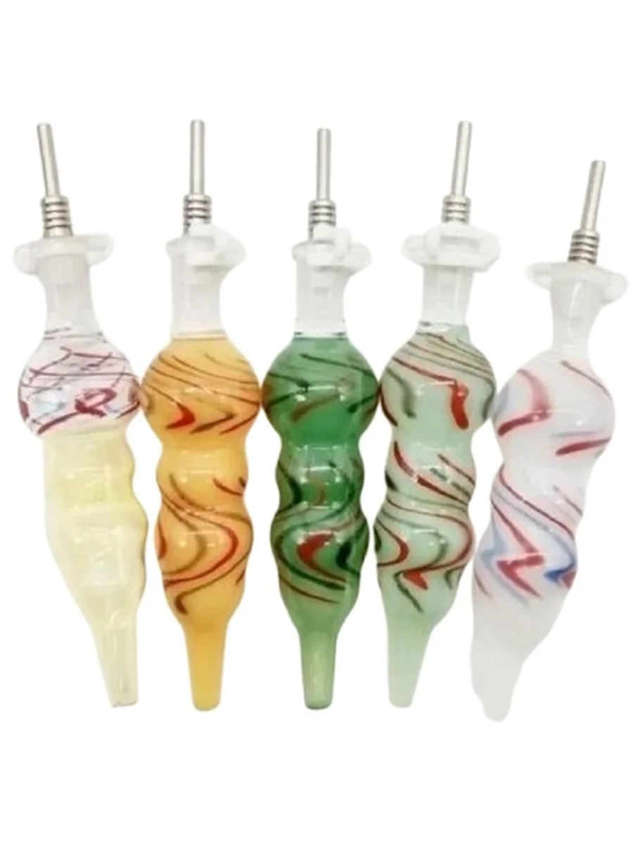 Twisting Art Skinny Gourd Glass Nectar Collector