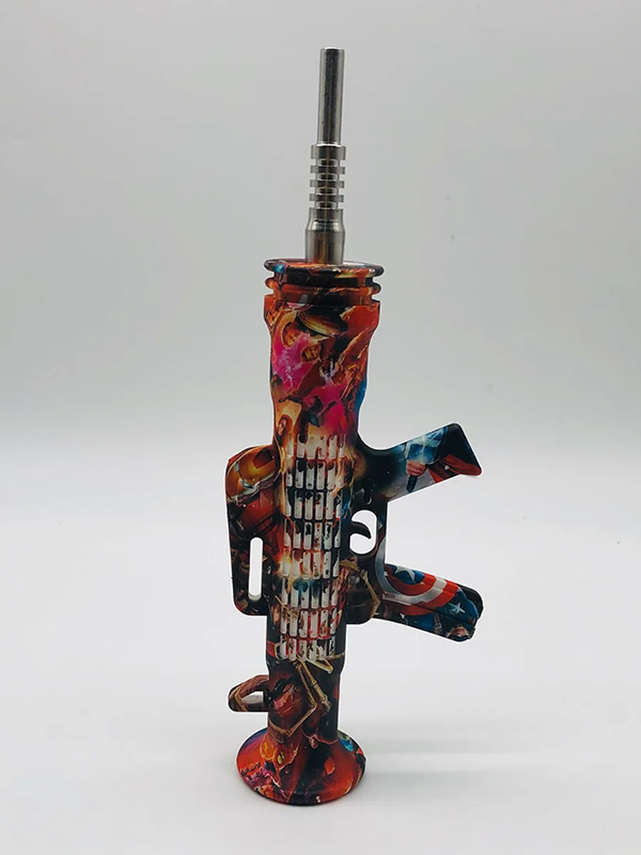 AK-47 Silicone Glass Nectar Collector AK-47 Silicone Glass Nectar Collector