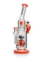 Lookah Bong Dual Chamber Evil Eye Water Pipe orange