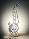 Lookah Bong 12.5" Cool Recycler Giraffe Water Pipe, Colors: Purple