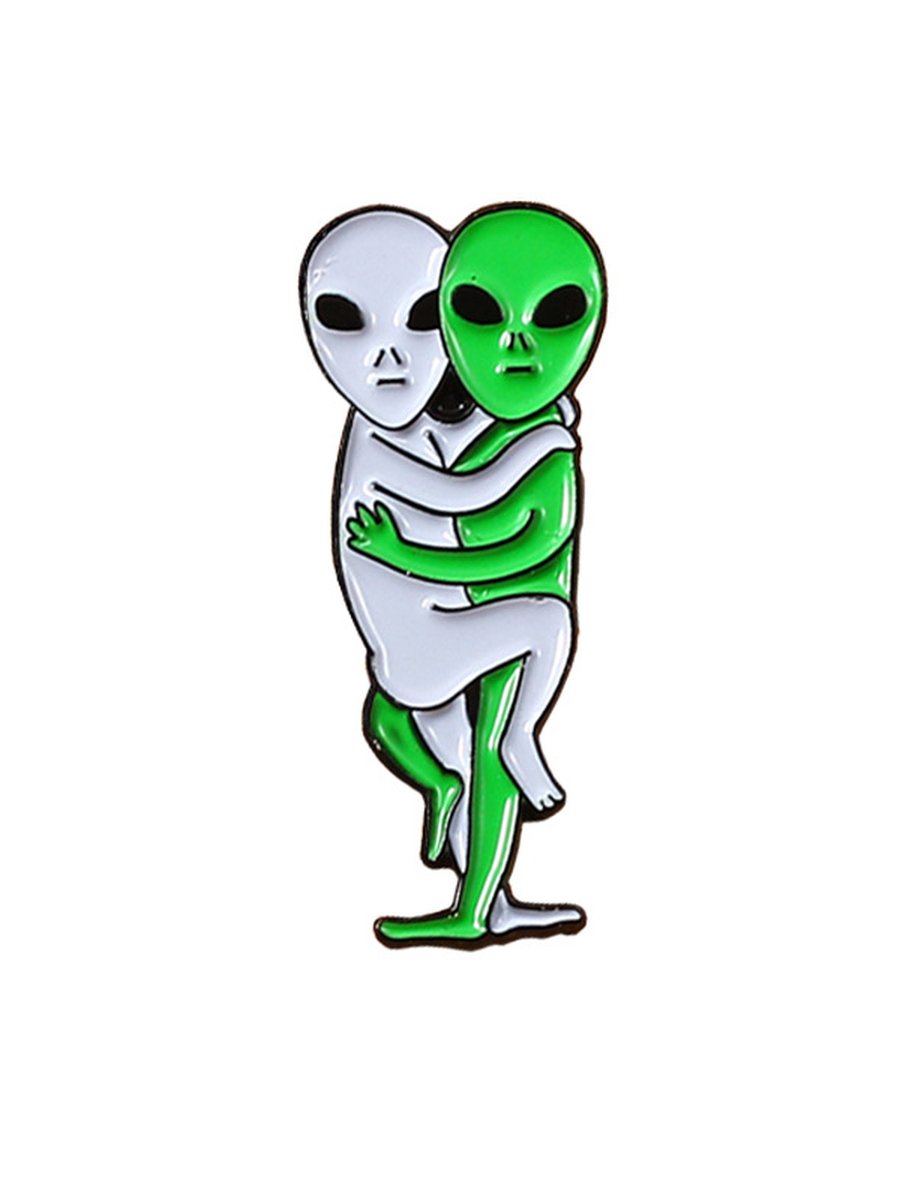 Alien Ghost Pin Brooches 3PCS Set, 3 image Alien Ghost Pin Brooches 3PCS Set, 3 image