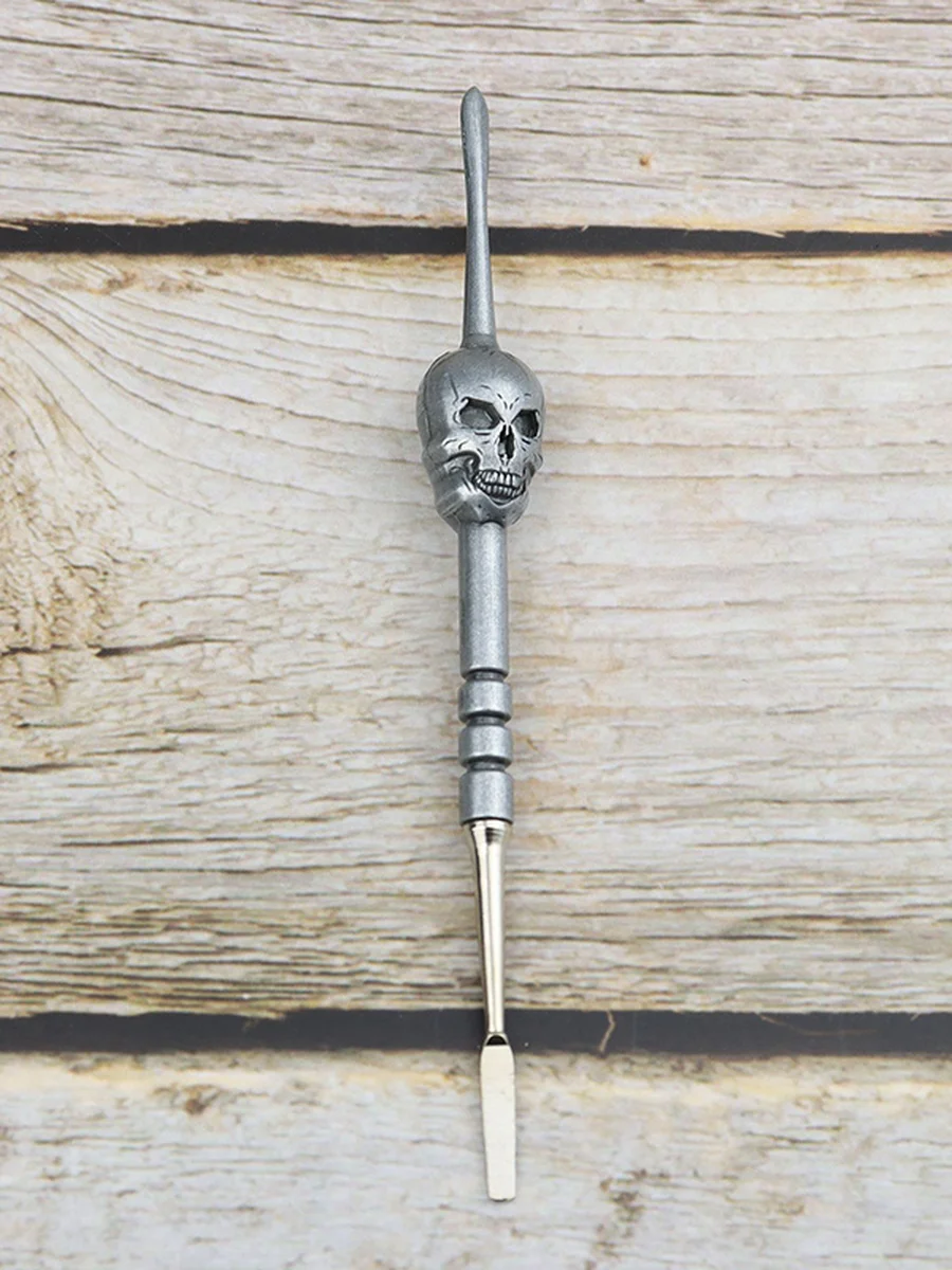 2 PCS Cool Skull Metal Dab Tools, 4 image 2 PCS Cool Skull Metal Dab Tools, 4 image