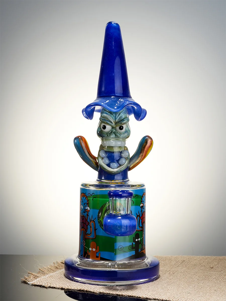 Blue Cool Hooded Cactus Glass Water Pipe Blue Cool Hooded Cactus Glass Water Pipe