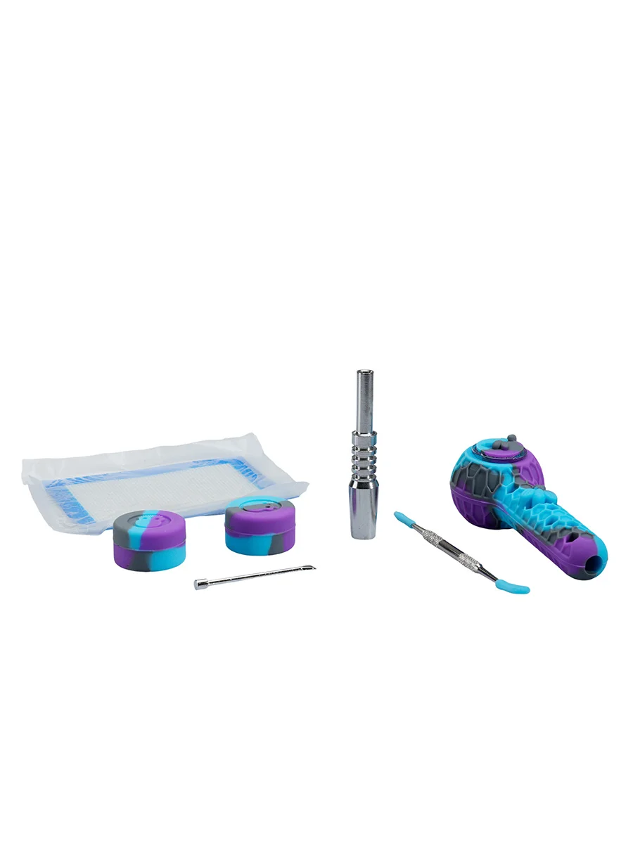 6.7" Funny Honeycomb Silicone Nectar Collector Kit - Travel Friendly, 8 image