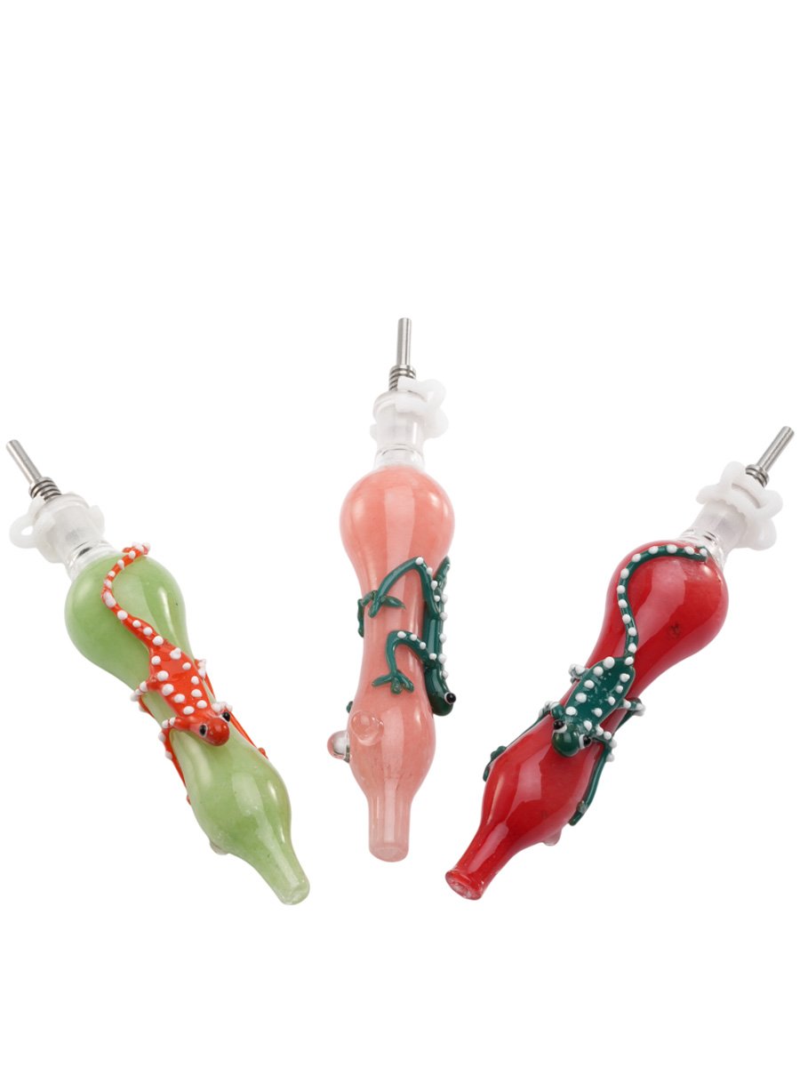 10mm Gecko's Grip Borosilicate Glass Nectar Collector, 2 image 10mm Gecko's Grip Borosilicate Glass Nectar Collector, 2 image