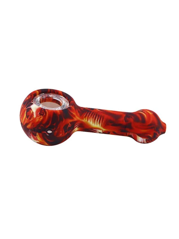 Silicone Spoon Hand Pipe With Glass Bowl Silicone Spoon Hand Pipe With Glass Bowl