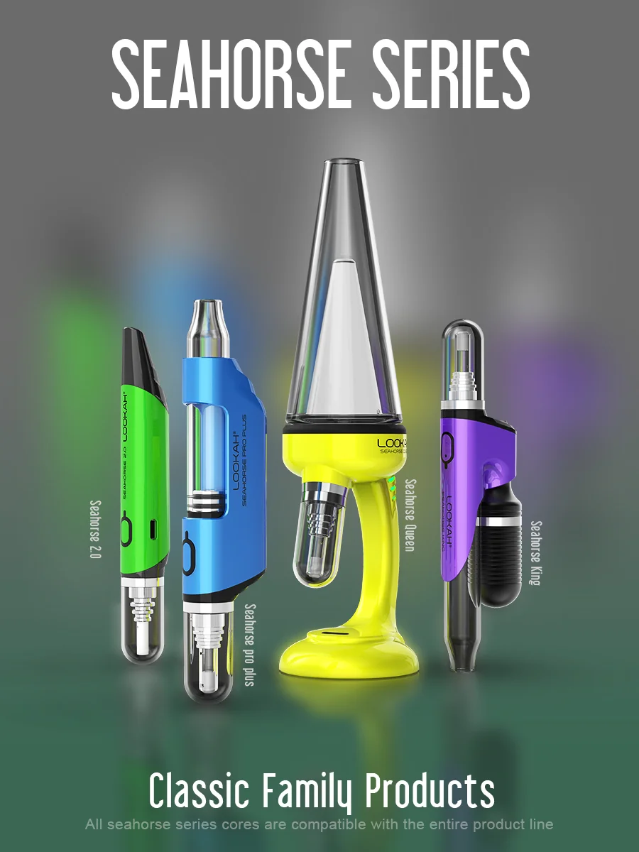 Lookah Seahorse Pro Plus Electric Nectar Collector | Dab Pen & Wax Pen, Color: Purple-Black Spatter, 14 image Lookah Seahorse Pro Plus Electric Nectar Collector | Dab Pen & Wax Pen, Color: Purple-Black Spatter, 14 image