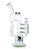 14.7" Recycler Glass Spiderman Shank Bong, Colors: Green