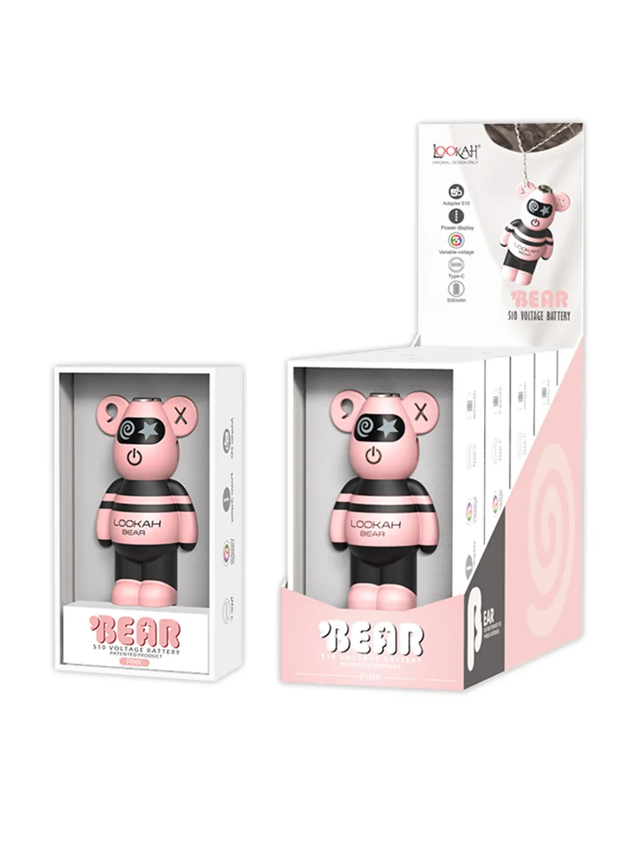 Lookah BEAR Battery 510 Vape pink Lookah BEAR Battery 510 Vape pink