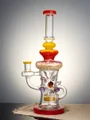 12&quot; Cool Crystal Turbine Perc Recycler Dab Rig