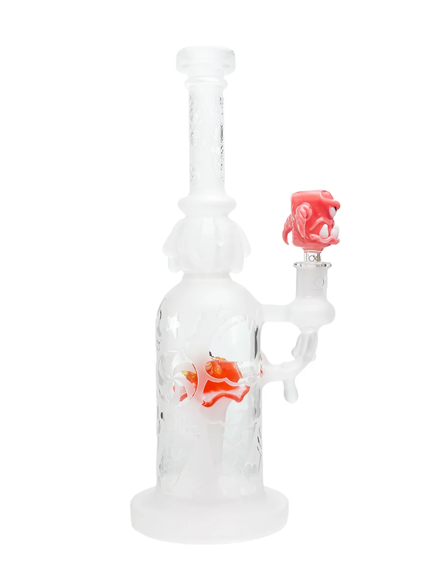 Pink 14MM Giant Tooth Monster Glass Bowl