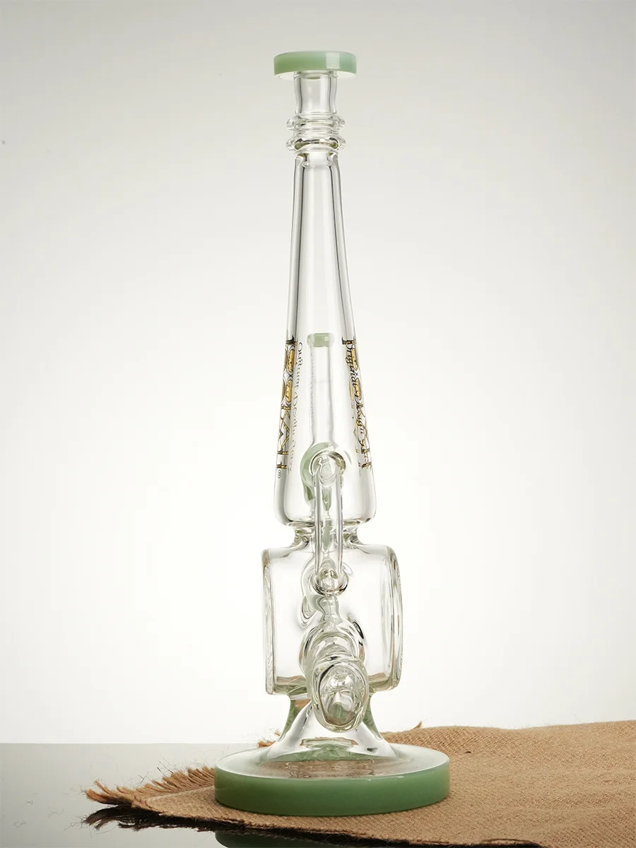 Lookah Bong 12.7" Cool Recycler Gun Water Pipe $95, Colors: Clear Green Lookah Bong 12.7" Cool Recycler Gun Water Pipe $95, Colors: Clear Green