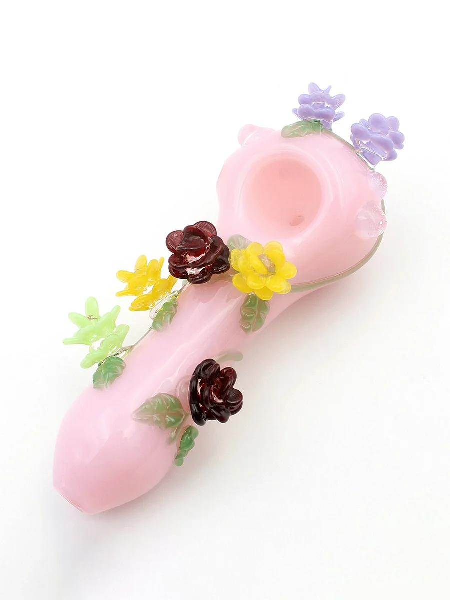 Floral Design Glass Pipe