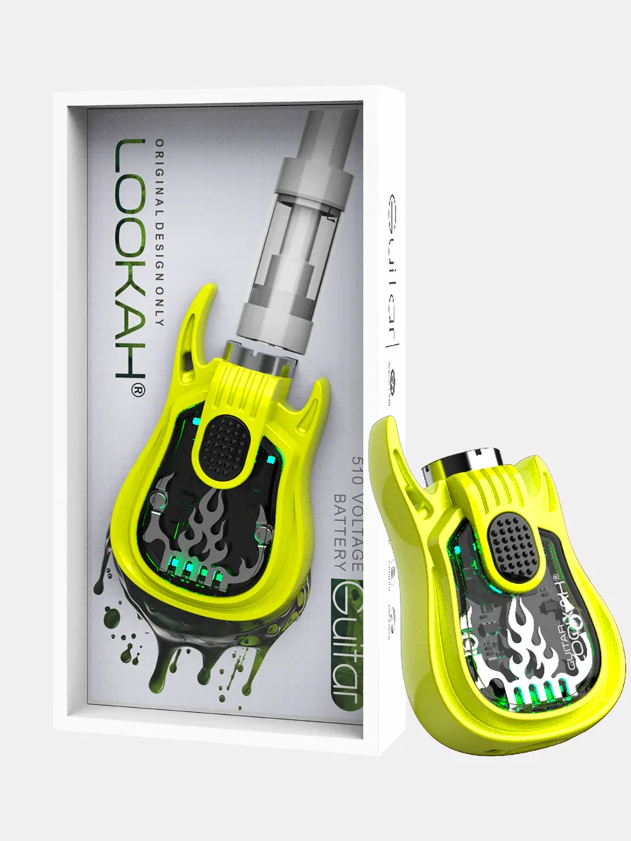 LOOKAH Guitar 510 thread vape battery - Neon LOOKAH Guitar 510 thread vape battery - Neon