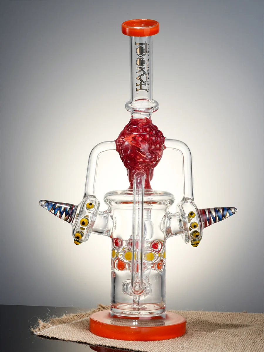 13.5&quot; Cool Weird Skull Glass Water Pipe4