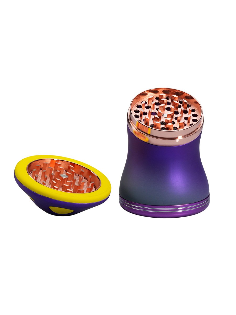 Cute Mushroom Zinc Alloy Herb Grinder with Drawer, 2 image