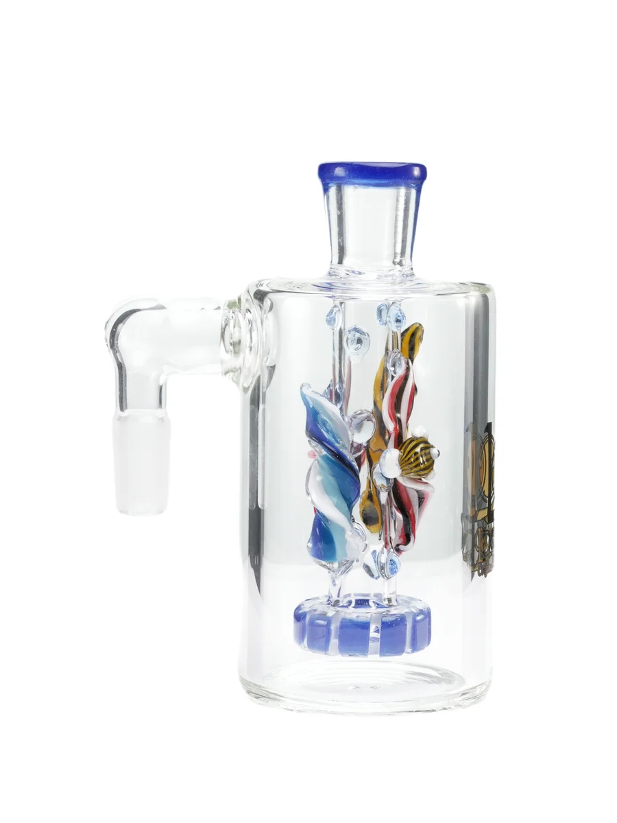 14mm 90 degree Joint Ash Catcher, Colors: Dark Blue, 6 image 14mm 90 degree Joint Ash Catcher, Colors: Dark Blue, 6 image