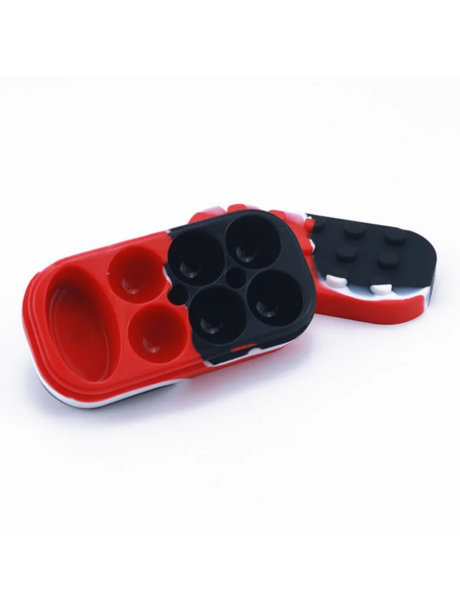 Black Red Multi-Compartment Concentrate Container