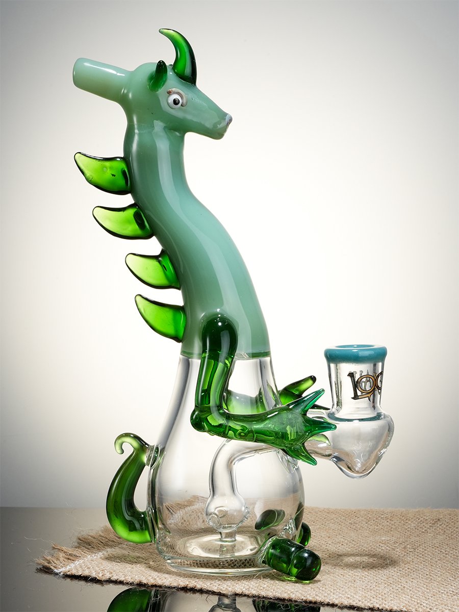8.6 " Mini Cute Dragon Bong - Green, Colors: Green, 2 image 8.6 " Mini Cute Dragon Bong - Green, Colors: Green, 2 image