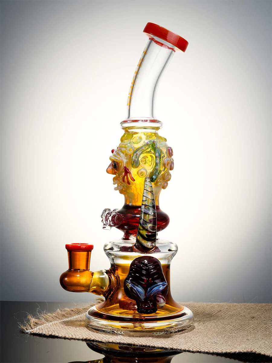 Lookah Rig 10.5" Cool  Mini Cool Sacrifice Skull Dab Rig