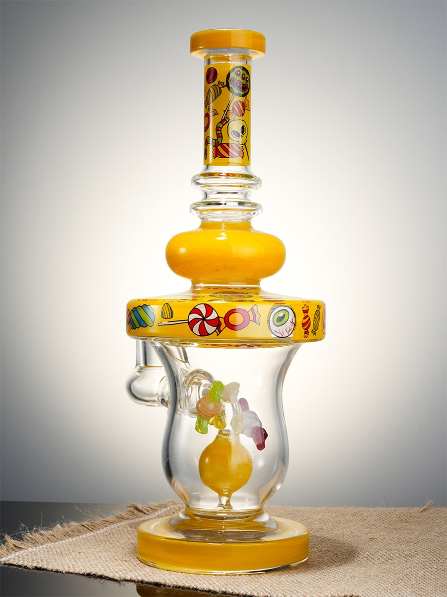 Lookah Bong 11" Cute Candy Stick Glass Water Pipe - Yellow, Colors: Yellow, 11 image Lookah Bong 11" Cute Candy Stick Glass Water Pipe - Yellow, Colors: Yellow, 11 image