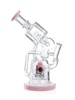 efficient recycler portable bong pink