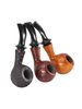 Curved Palm Style Stone Camellia Wood Pipe