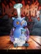 Lookah Rig 7" Mini Nerdy Owl Dab Rig, Colors: Water Blue   