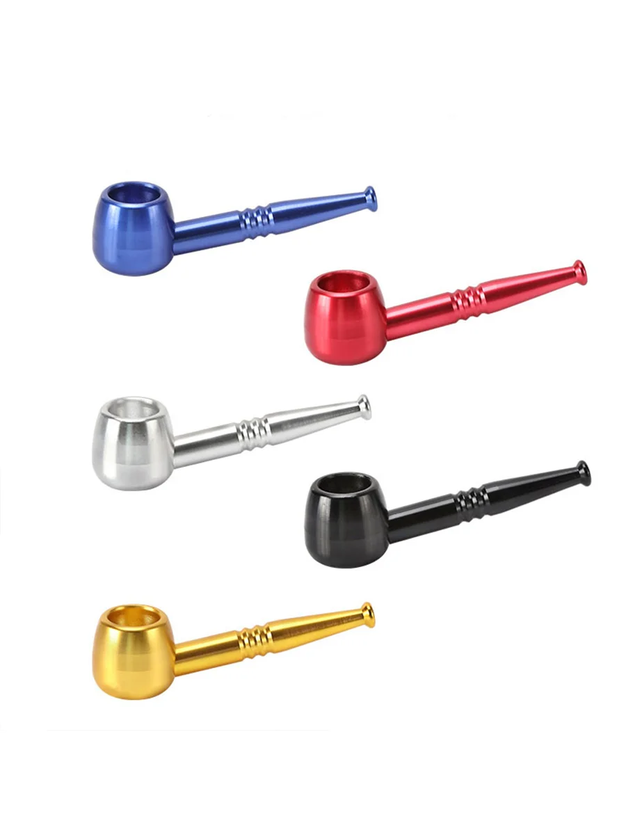 Aluminum Alloy Smoking Pipe, Color: Blue, 2 image Aluminum Alloy Smoking Pipe, Color: Blue, 2 image